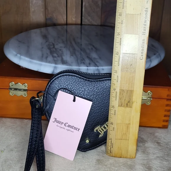 Juicy Couture Black Heart-Shaped Wristlet - Picture 3 of 14